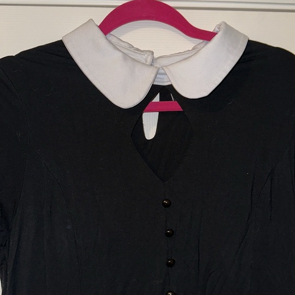 Killstar Gothic dark black white midi dress Cat Ouija - Picture 3 of 4